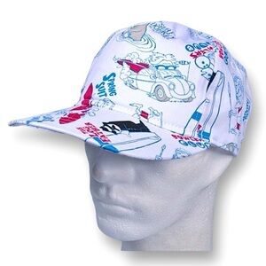 VANS Surf Kook Baseball Cap SnapBack Adjustable OS Fits Large Head White NWOT